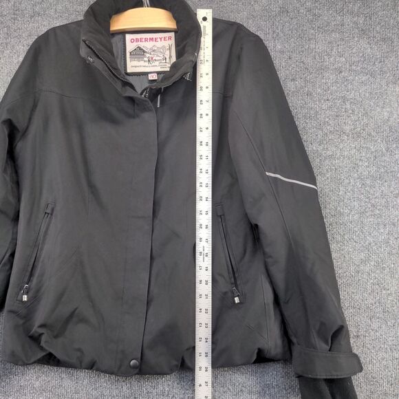 Obermeyer Women's Full Zip Thermore Insulated Ski Jacket Black Size 10 Winter - Picture 14 of 16